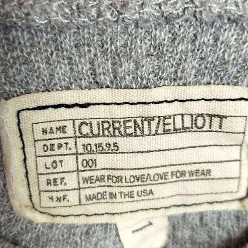 Current/Elliott Gray Side Zip Stadium Sweatshirt - Picture 5 of 7
